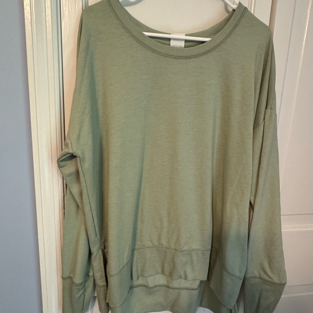 Avia Green Oversized Long Sleeve Hoodie